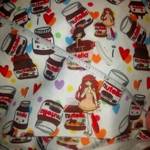 1 yard Nutella Chocolate Cuties Fabric